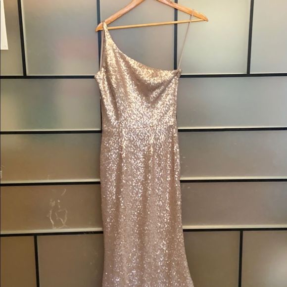 Dress the Population Sequined One-Shoulder Gown - Picture 2 of 9